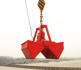 中国 ISO 標準 25T 6 - 12m の ³ のばら積み貨物船の船クレーンのための電子油圧クラムシェルのグラブ サプライヤー