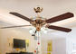 ローズの電気版の金のアクリル鉄が付いている現代天井に付いている扇風機の照明設備 サプライヤー